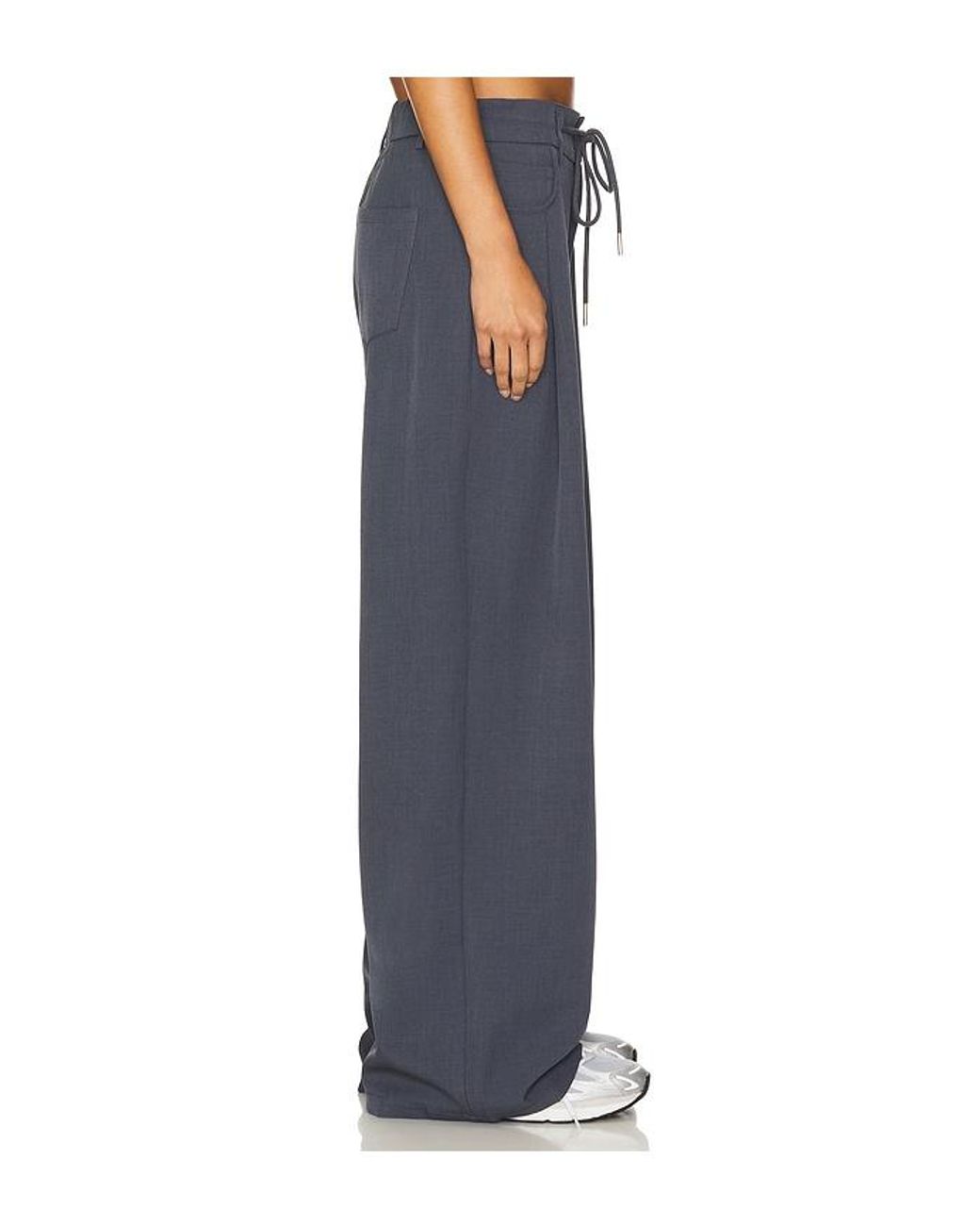 Lioness Blue Slouchy Twill Tie-Up Pants