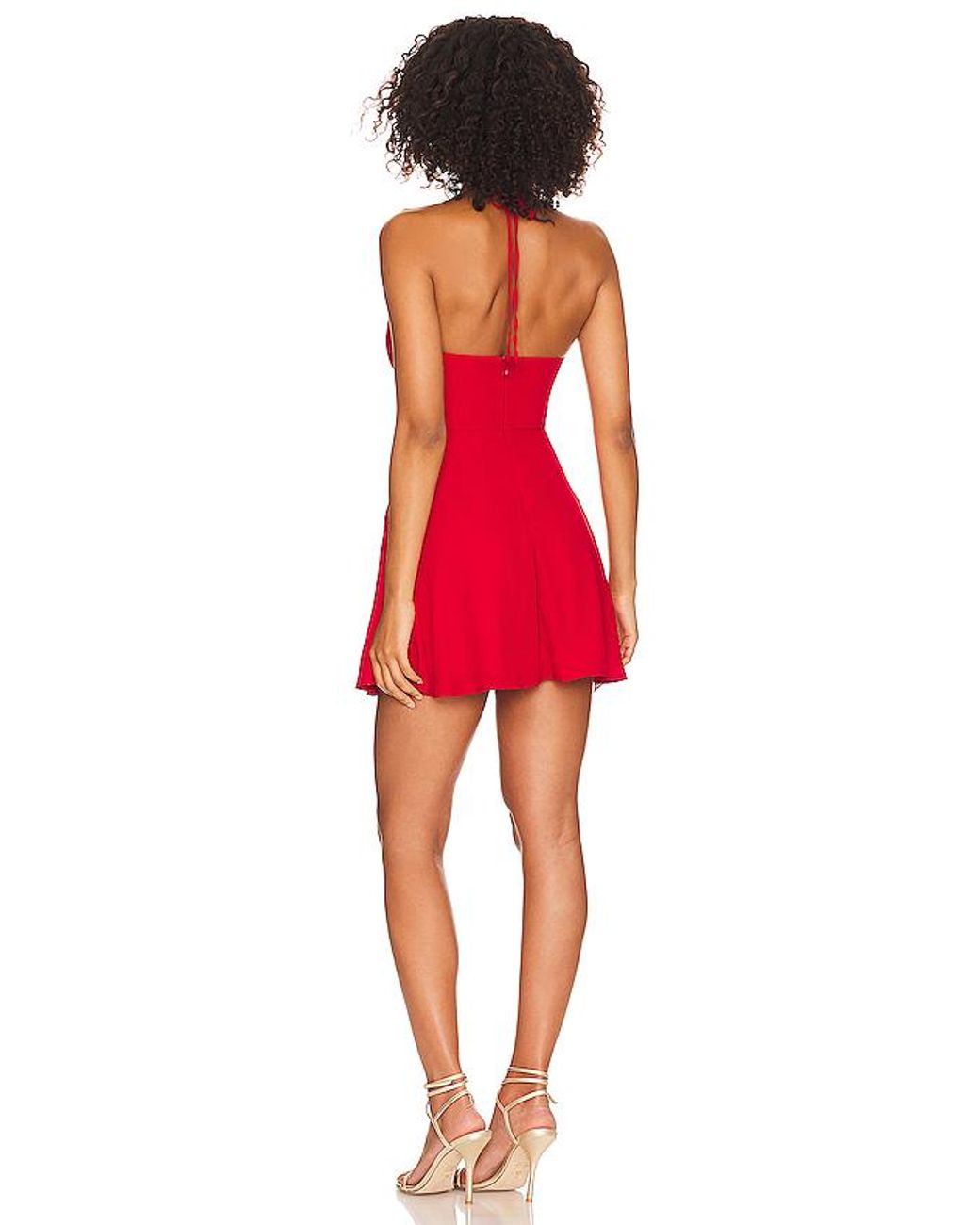 MORE TO COME Red Melanie Flare Mini Dress