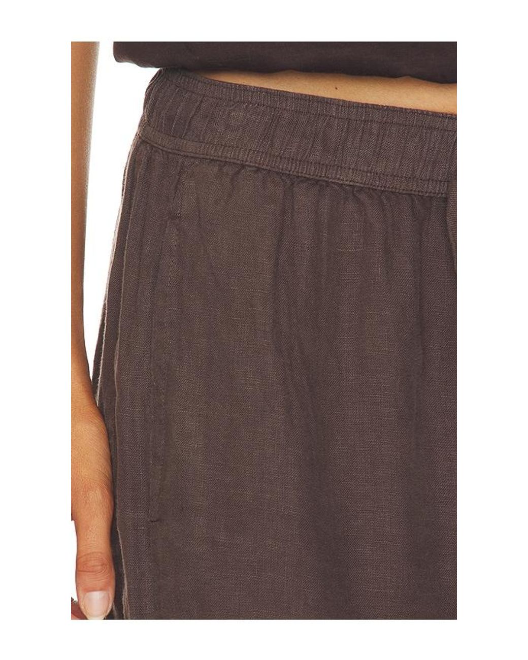 Sanctuary Brown Melody Micro Linen Balloon Pant