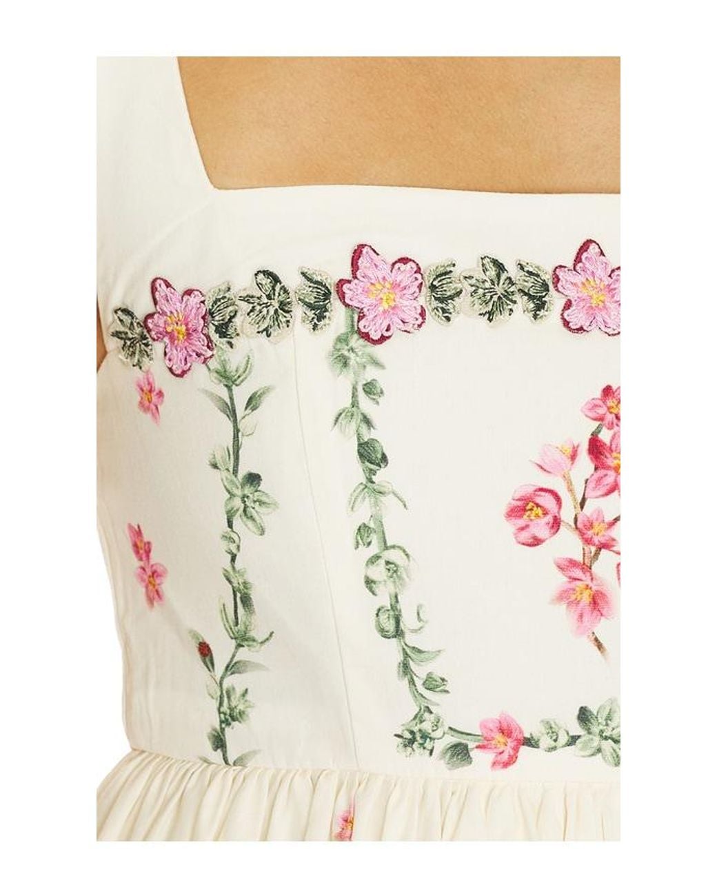 Agua Bendita White Barbara Midi Dress