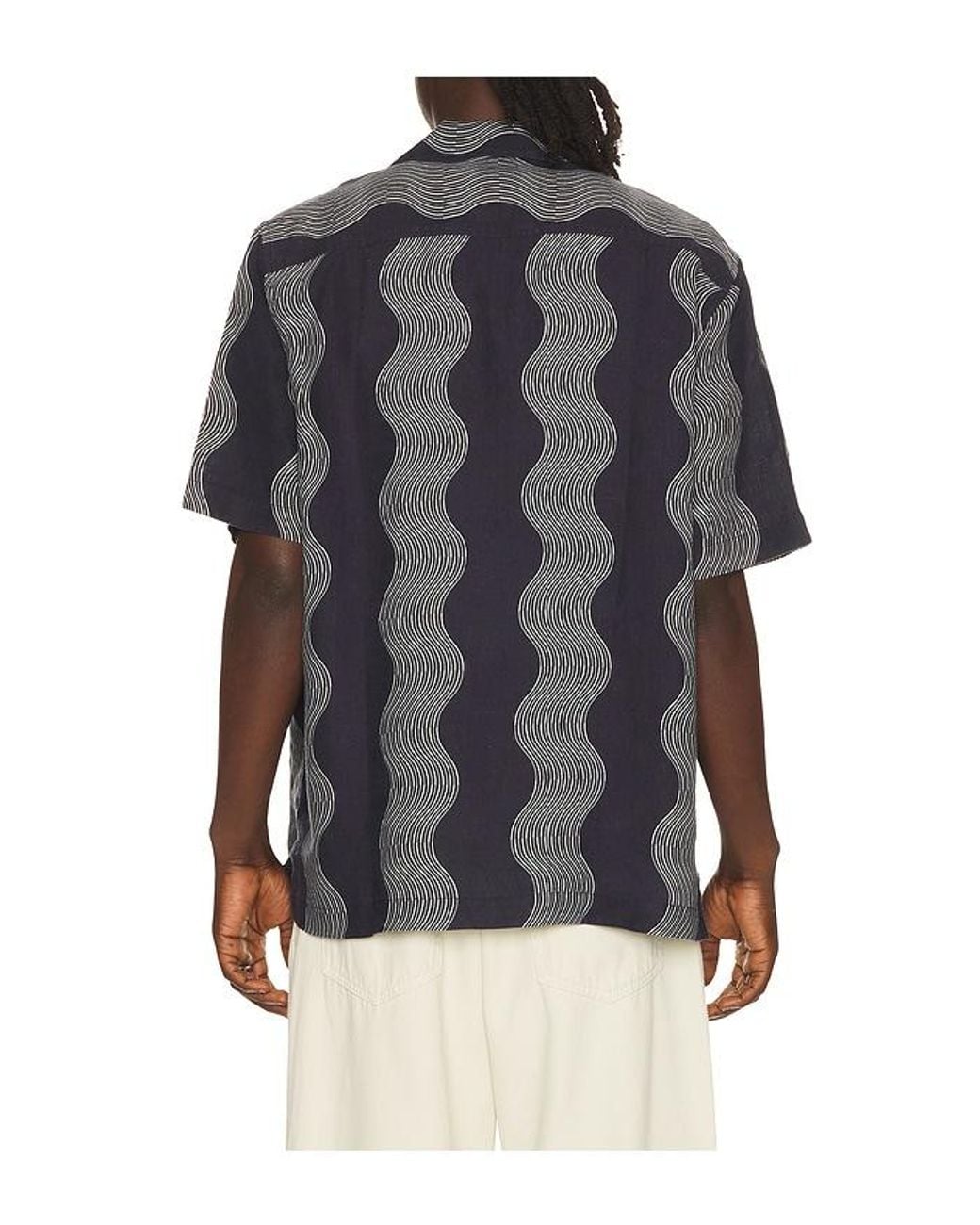 Frescobol Carioca Black Roberto Linen Shirt for men
