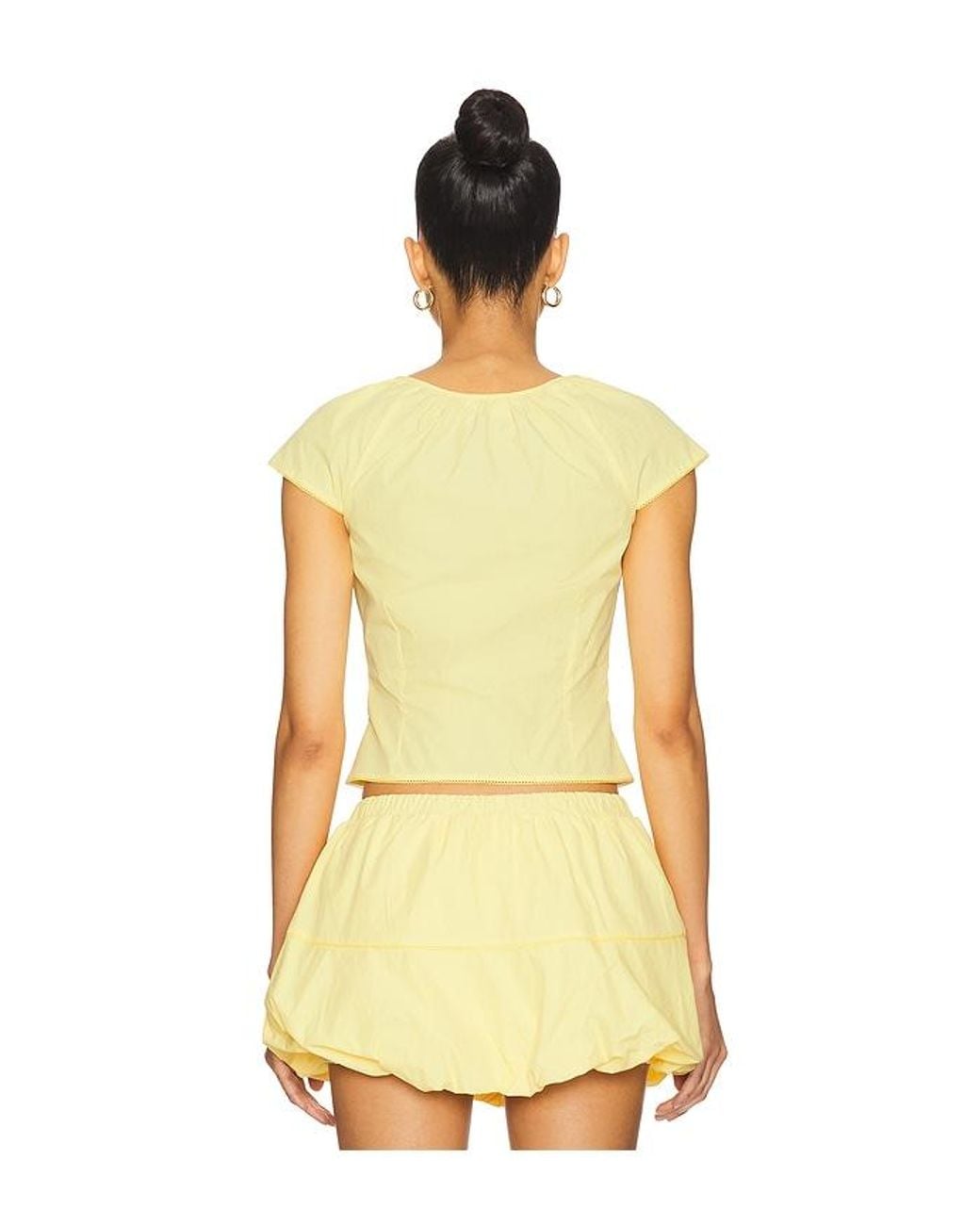Amanda Uprichard Yellow X Revolve Pinto Top