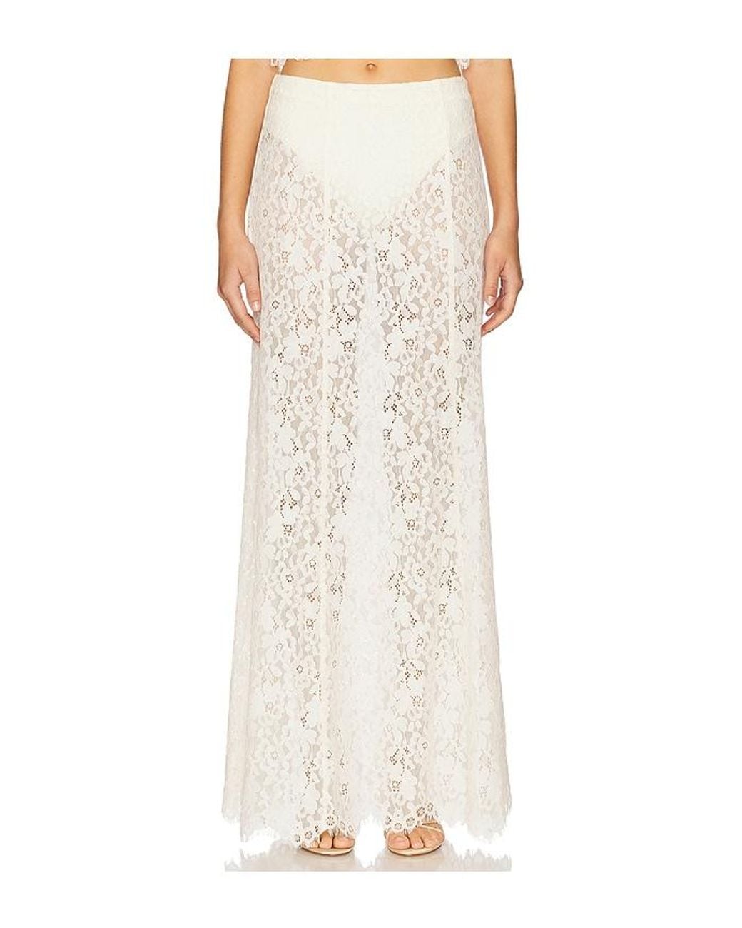 AFRM White Oxford Skirt