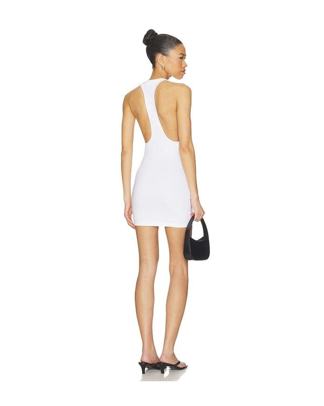 Frankie's Bikinis White X Jennie Bianca Cotton Jersey Mini Dress