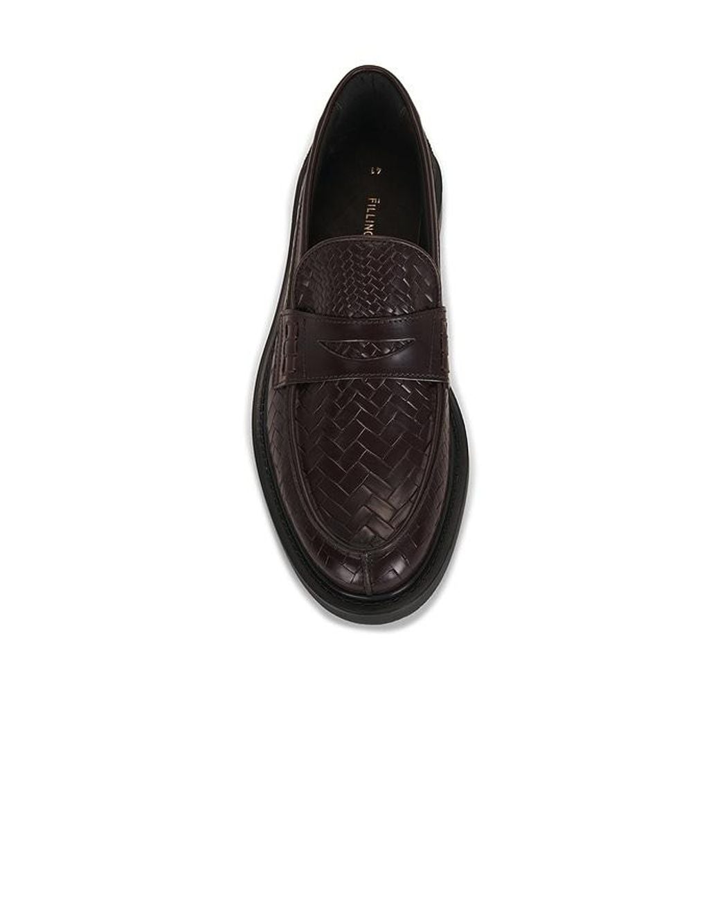Filling Pieces Black Woven Twist Loafer for men