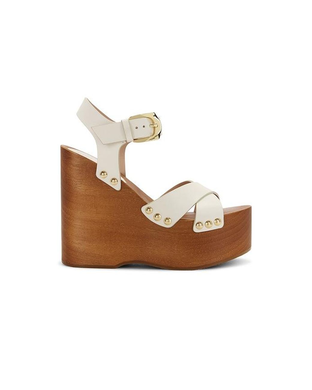 Stuart Weitzman White Kate Clog Sandal