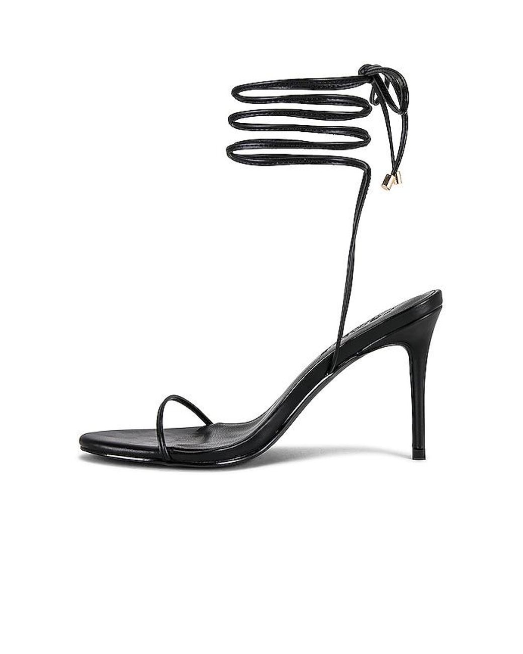 Femme LA Black 3.0 Barely There Lace Up Heel