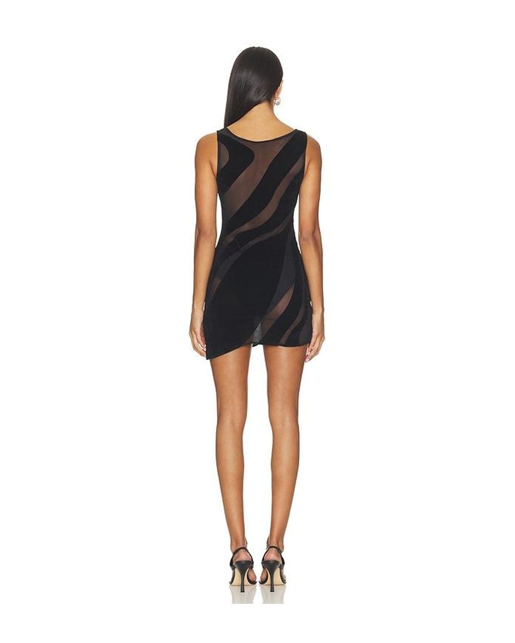 OW Collection Black Silla Asymmetric Top
