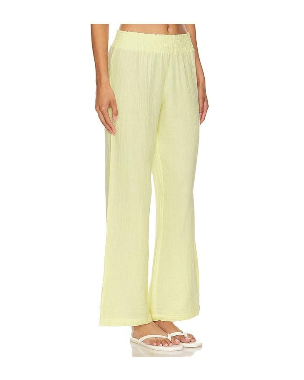 Bobi Yellow Wide Leg Pants