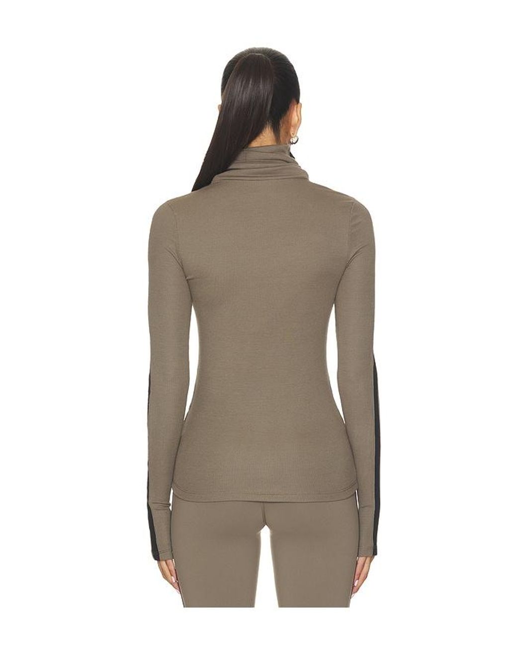 Splits59 Natural Jackson Rib Full Length Turtleneck Top