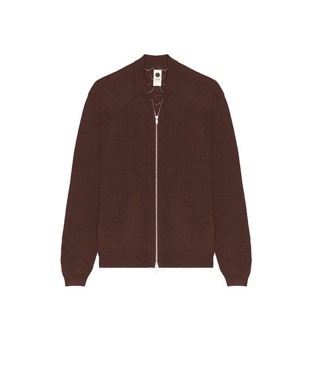 vowels Green Eyelet Zip Up for men