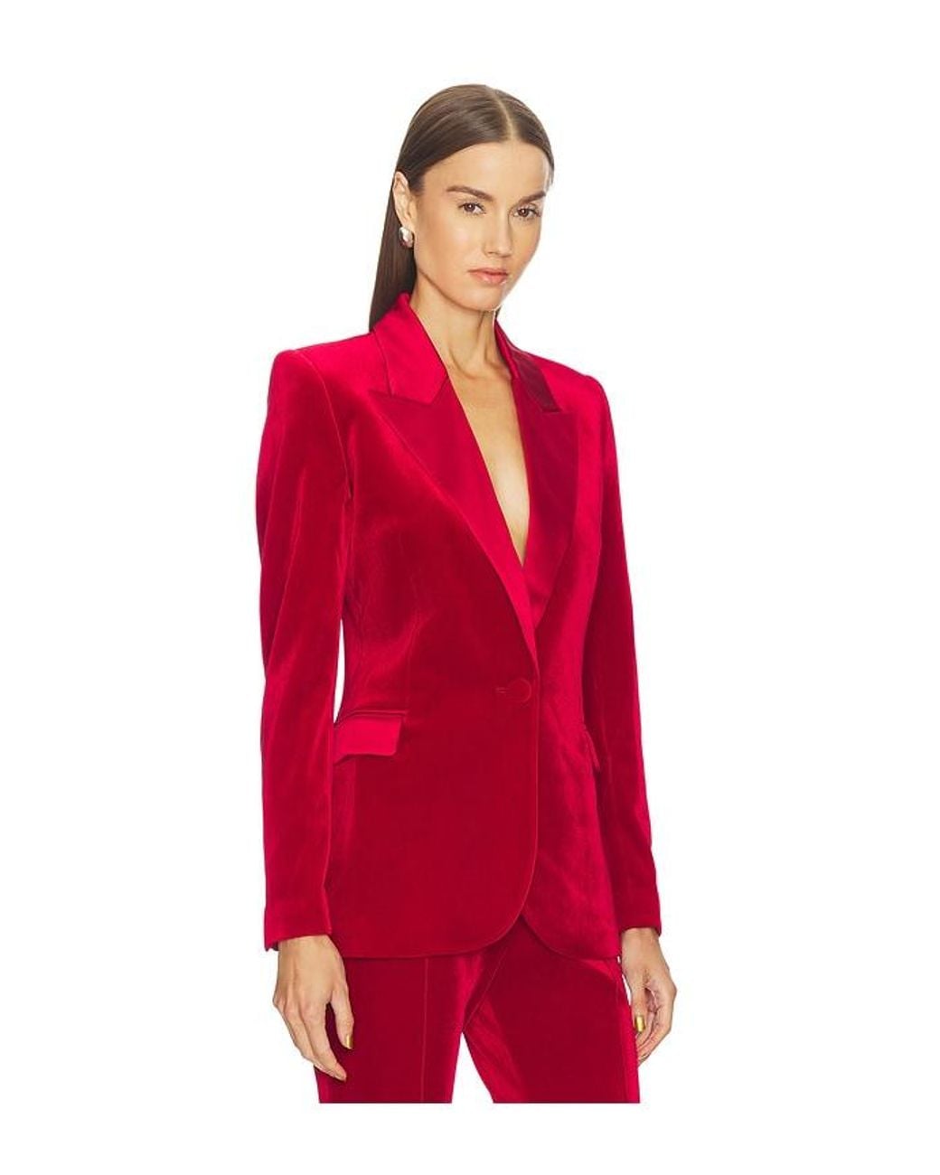 Nadine Merabi Red Beatrice Blazer