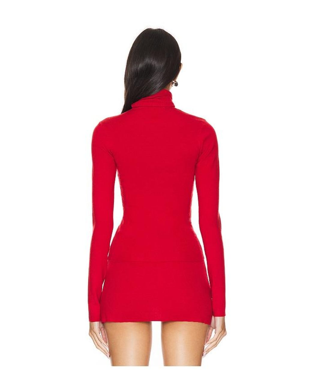 Frankie's Bikinis Red Milo Cloud Knit Turtleneck Sweater