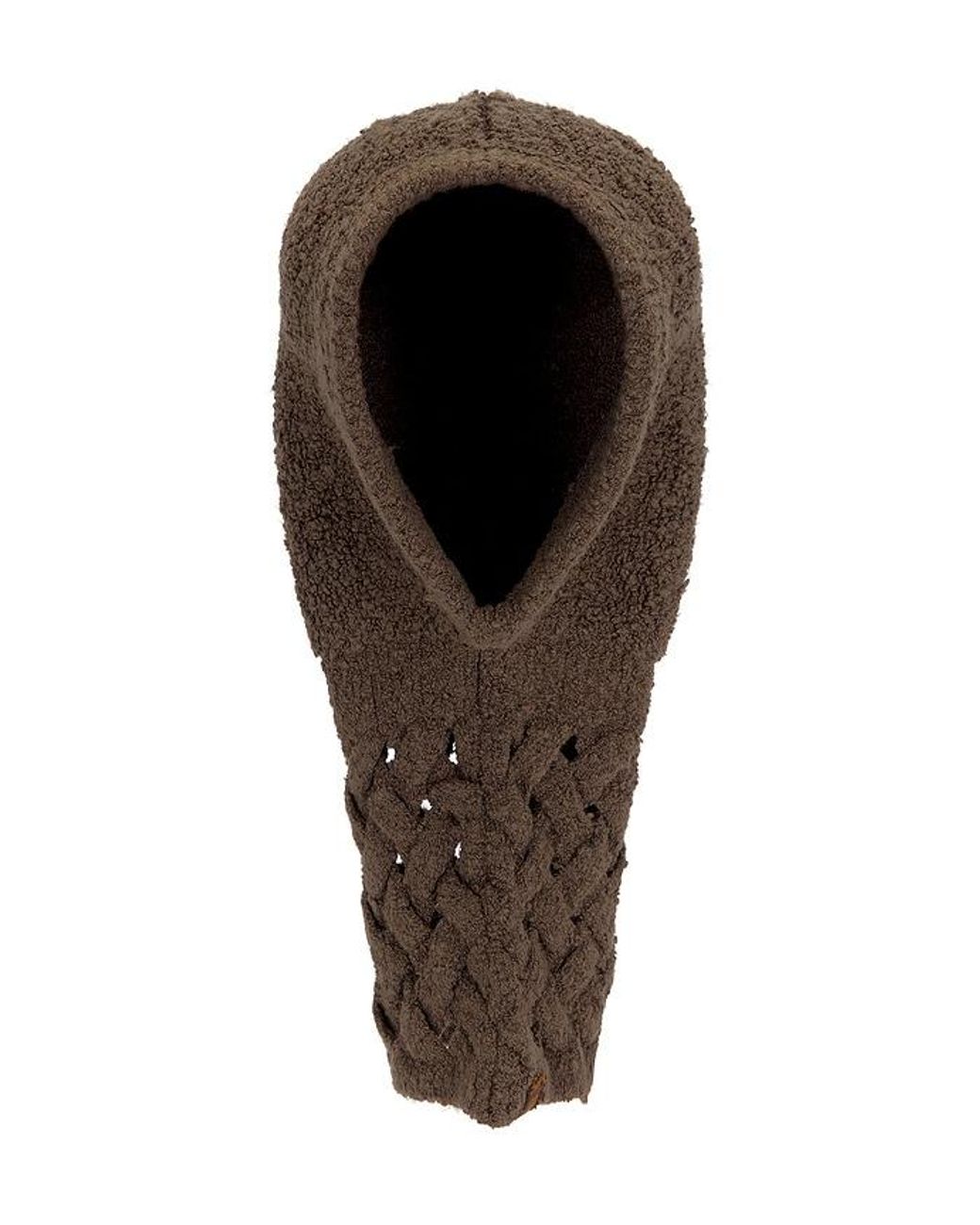 Isa Boulder Black Cableweave Balaclava for men