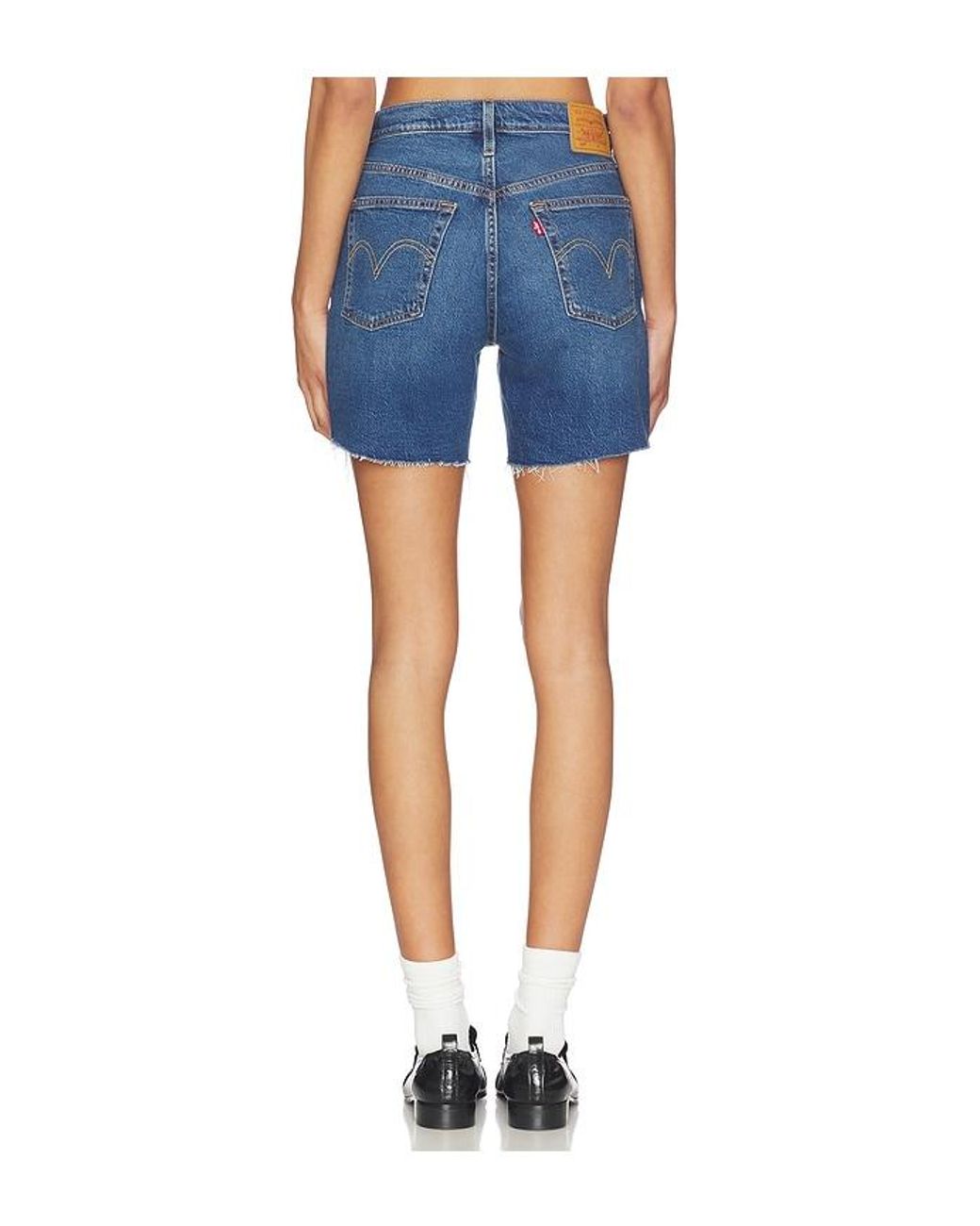 Levi's Blue 501 Mid Thigh Short