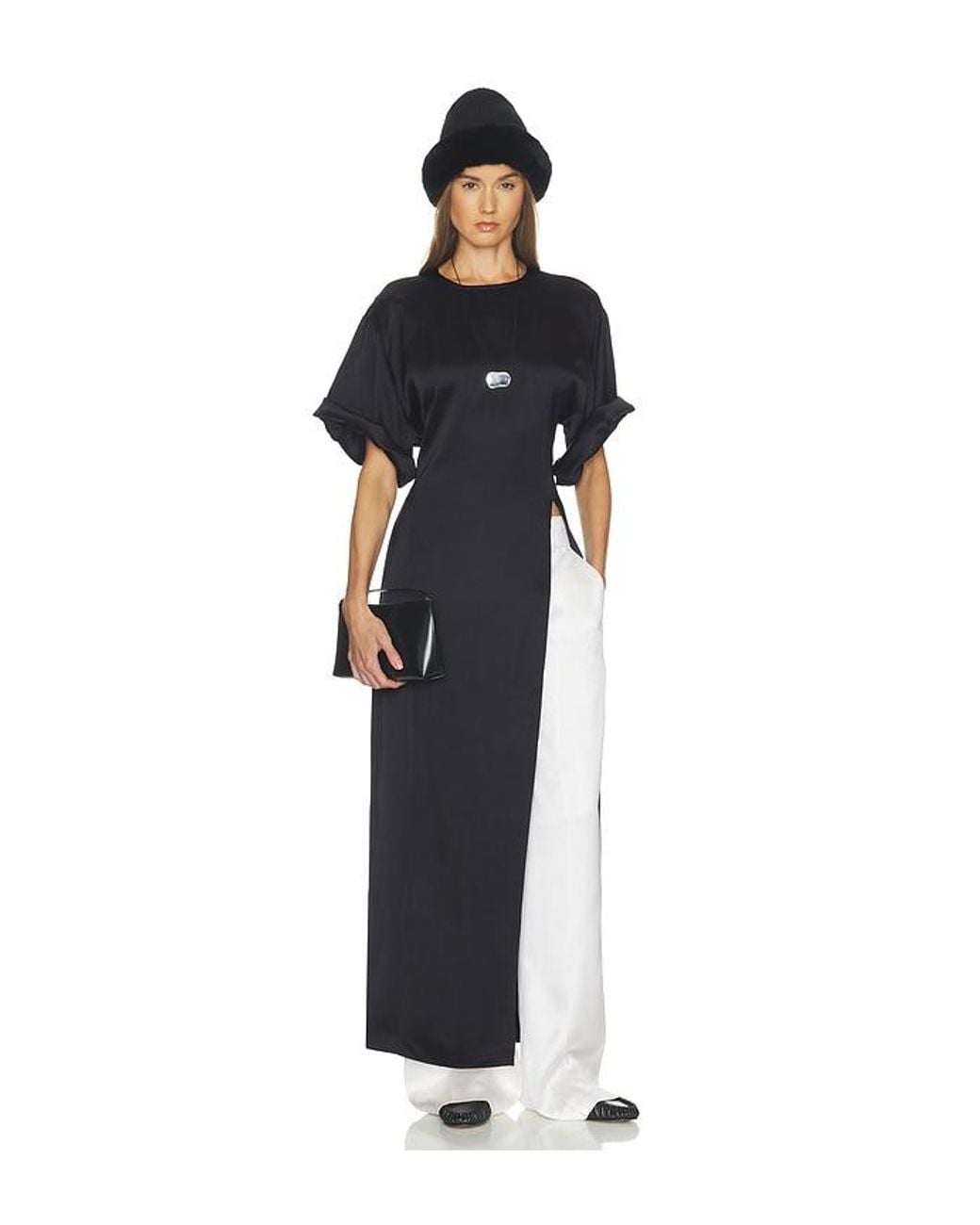 Helsa Black Longline Shirt