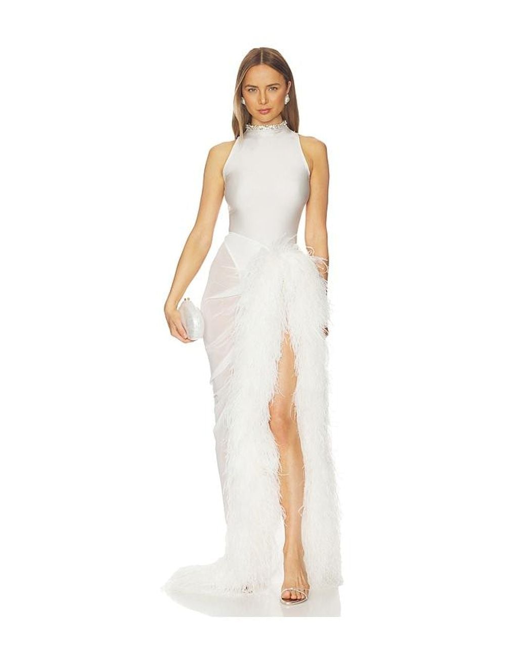 Bronx and Banco White Gaia Mesh Bodysuit