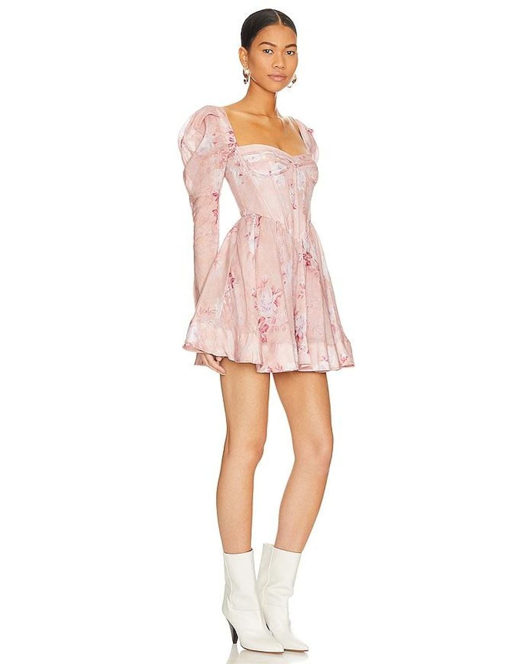 Bardot Pink Evermore Floral Mini Dress