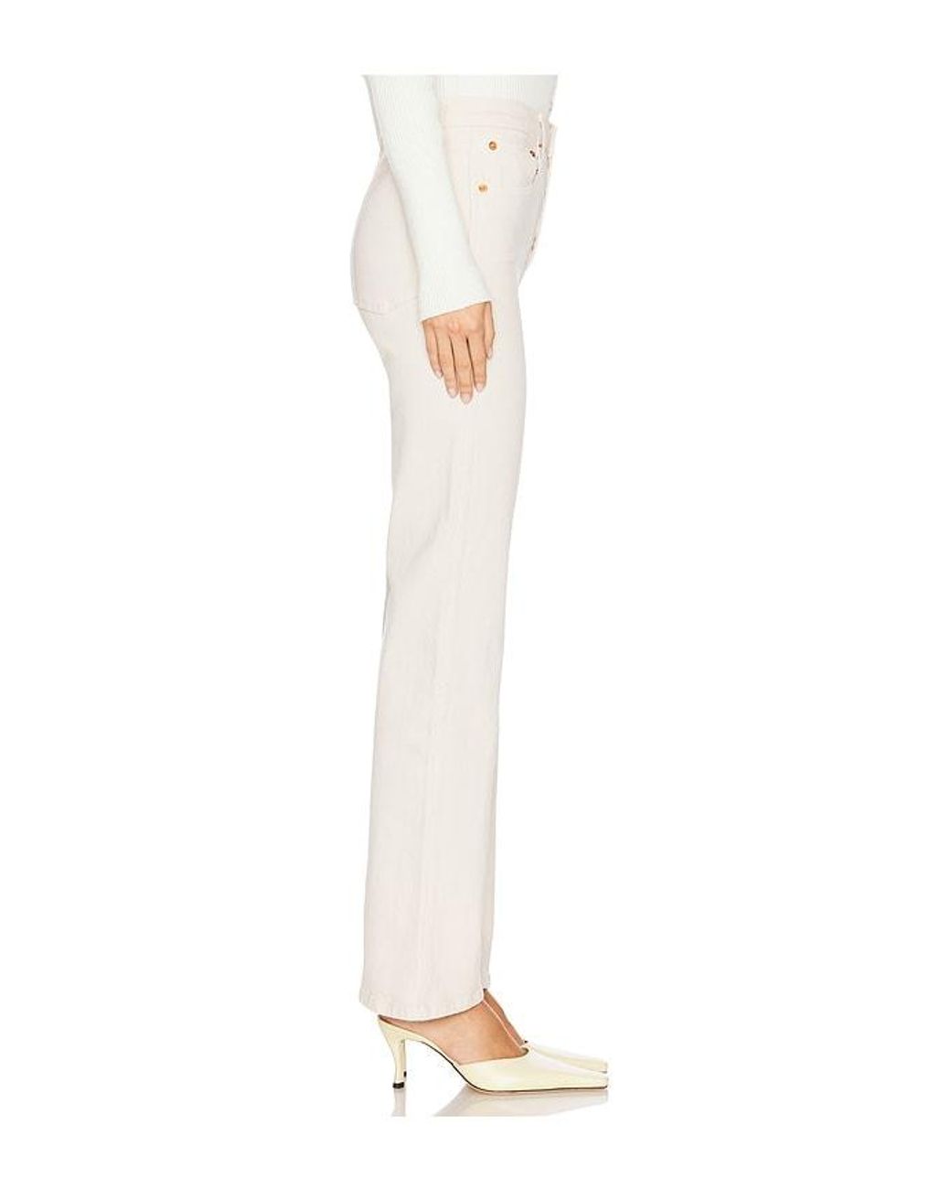 Re/done White 90S High Rise Loose Jeans