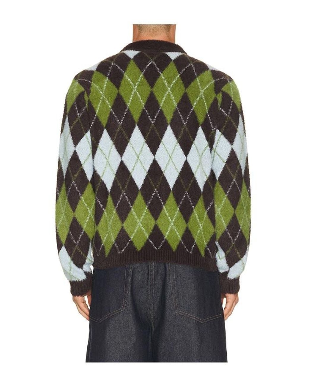 Huf Brown Cooper Mohair Sweater for men