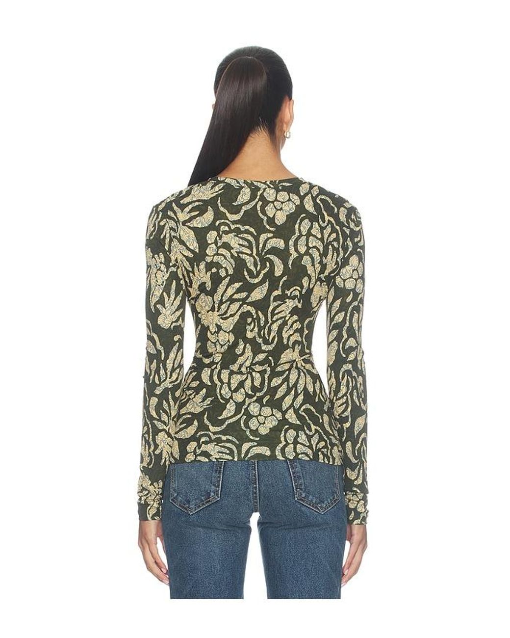 Ulla Johnson Blue Asha Longsleeve Jersey Top