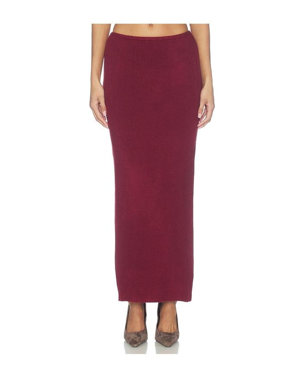 ALL THE WAYS Red Stevie Knit Maxi Skirt Set