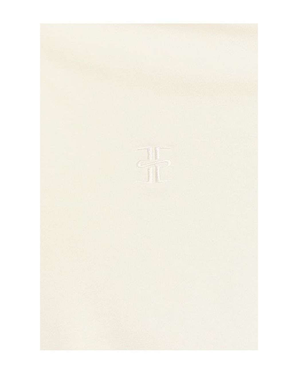 ÉTERNE White Cropped Half Zip Sweatshirt