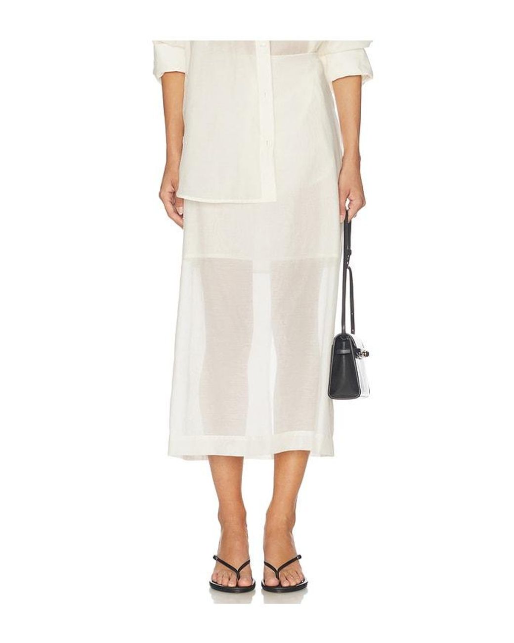 By Malene Birger White Esta Soft Organza Skirt