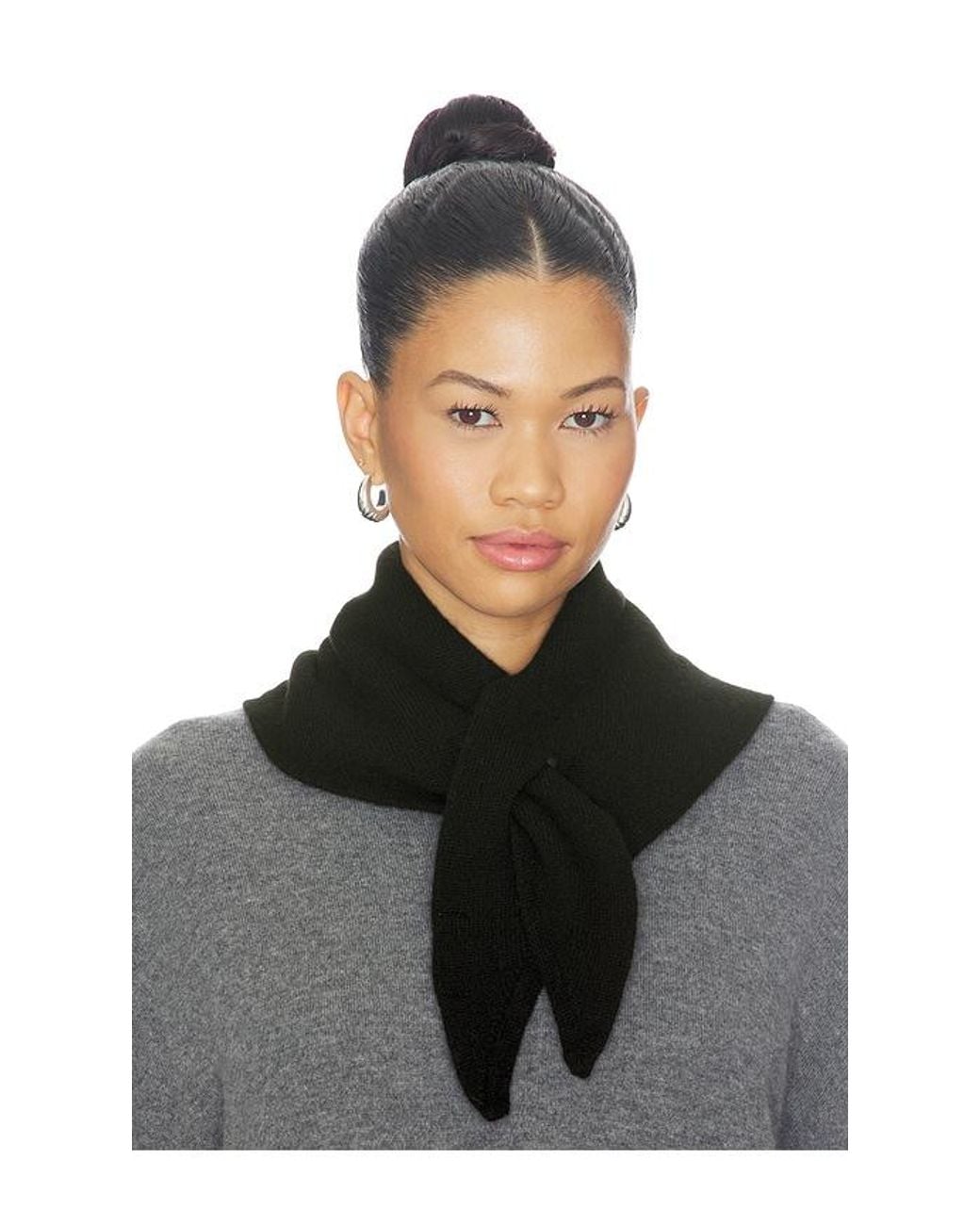 Hat Attack Black Triangle Knit Scarf