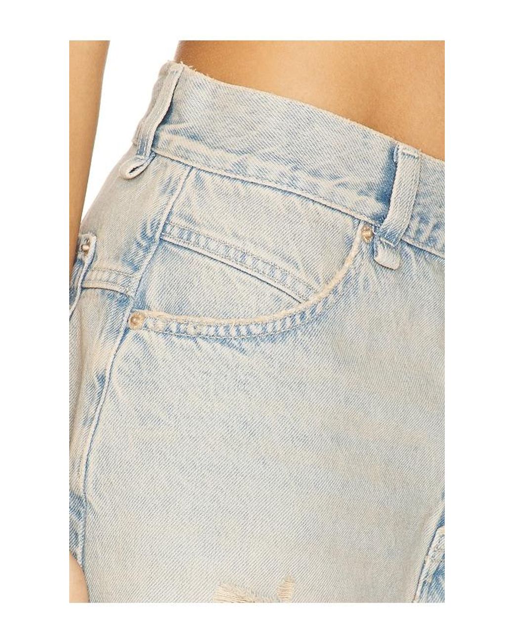Free People Blue X We The Free Now Or Never Denim Short