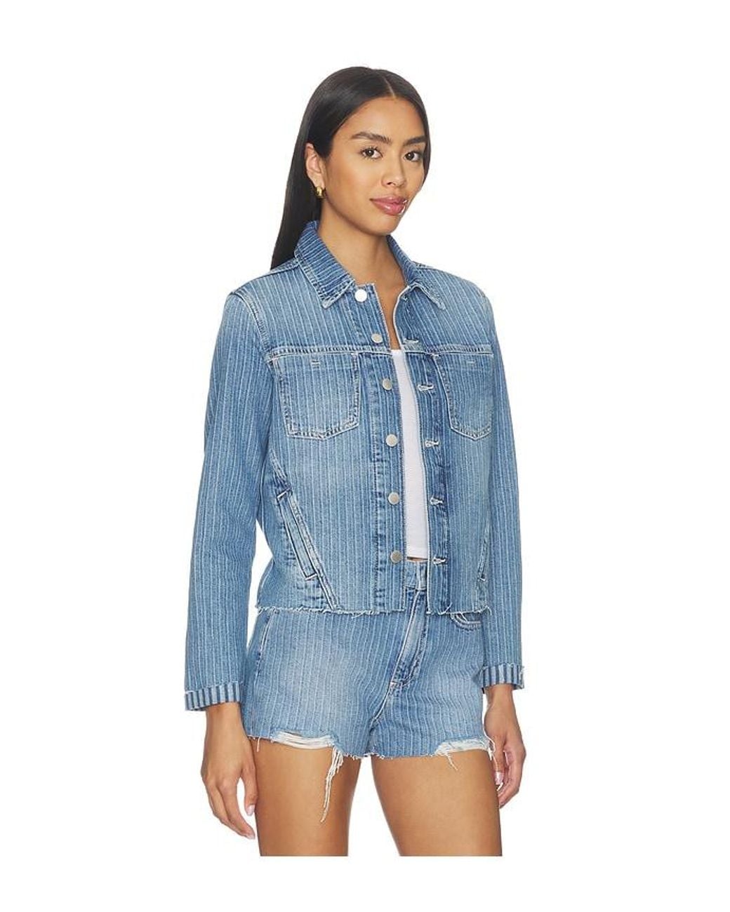 L'Agence Blue Janelle Slim Undone Jacket