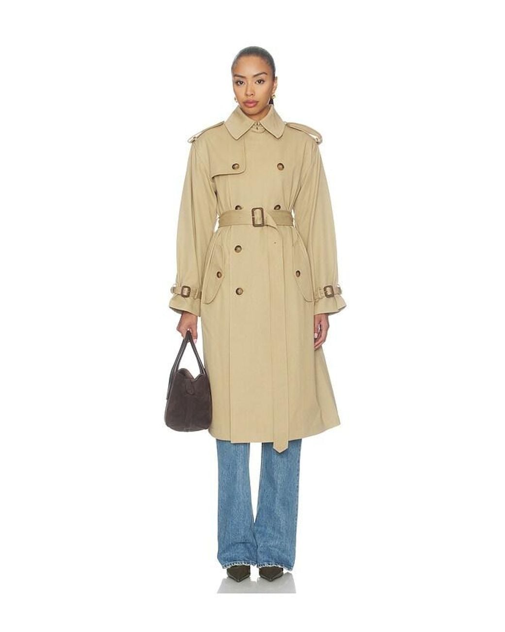 Polo Ralph Lauren White Cotton Twill Lined Trench