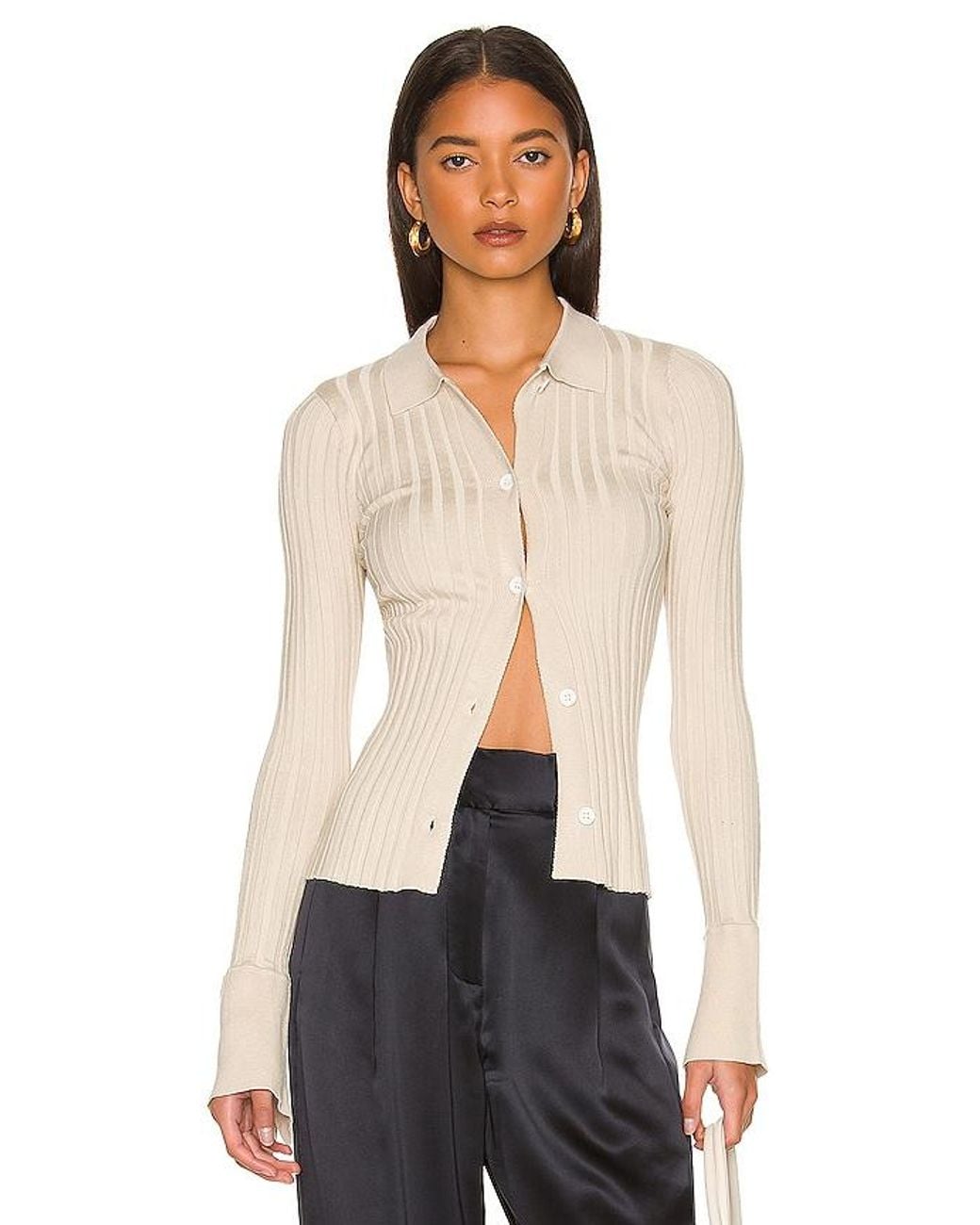 MORE TO COME Black Brandy Button Front Sweater