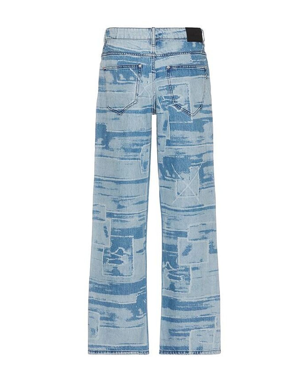 Babylon Blue 5 Pocket Laser Printed Patched Pants for men