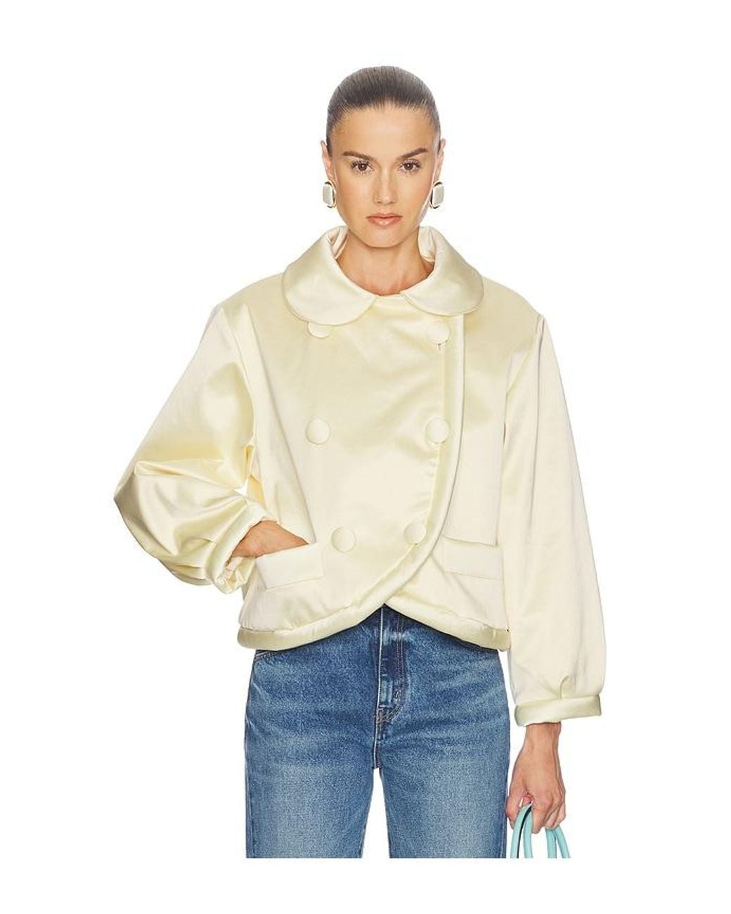 Helsa Natural Sateen Puff Jacket