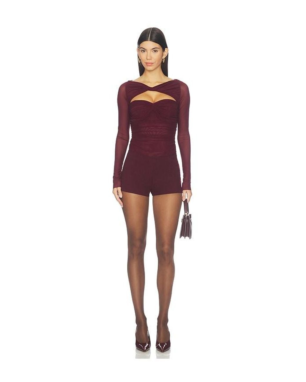 MAJORELLE Purple Eleanora Bodysuit