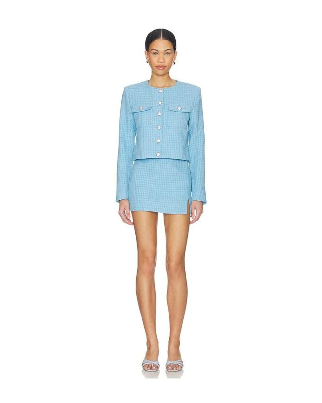 MORE TO COME Blue Willow Crop Jacket