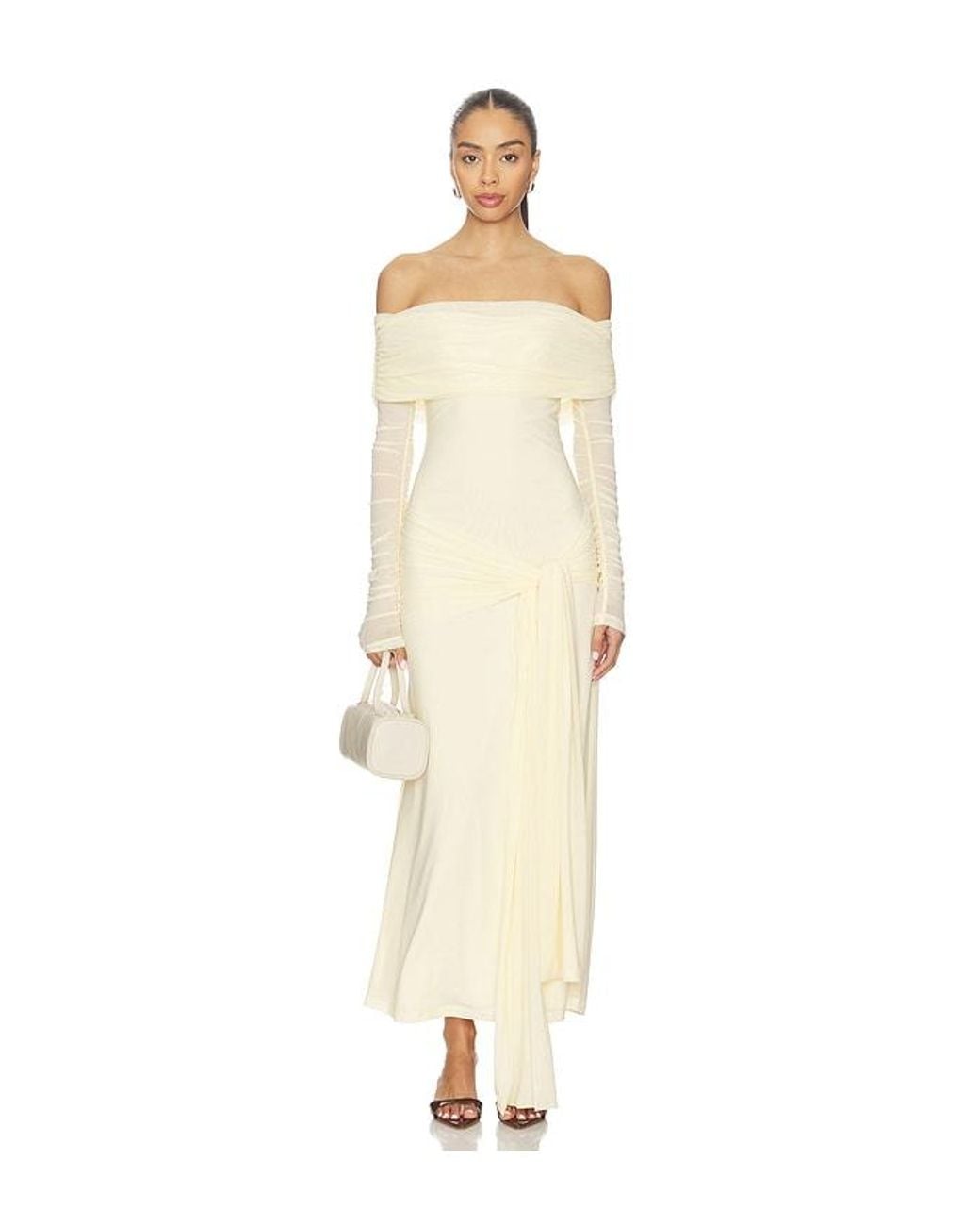 Bardot White Selina Tie Front Mesh Dress