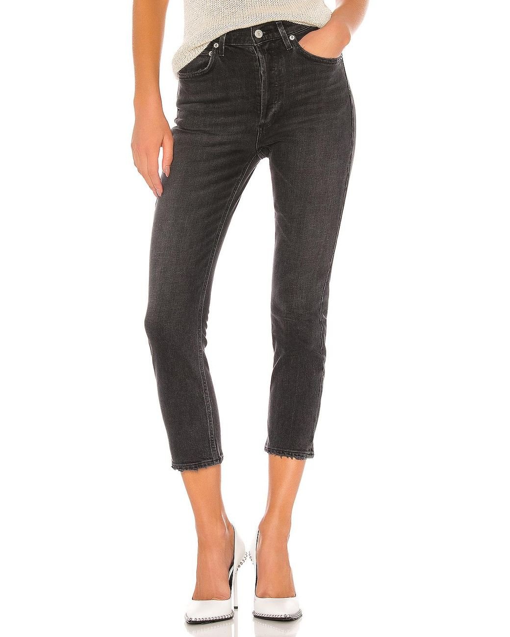 Agolde Cotton Riley High Rise Straight Crop. Size 28,29,30,31,32. in