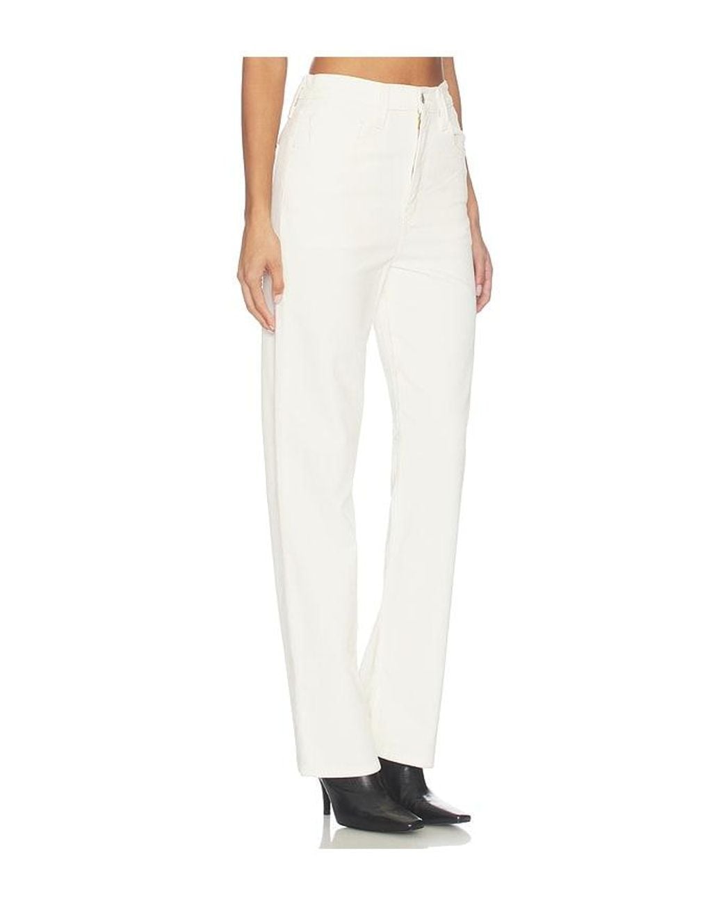 Levi's White Ribcage Full Length Wide Leg Jean