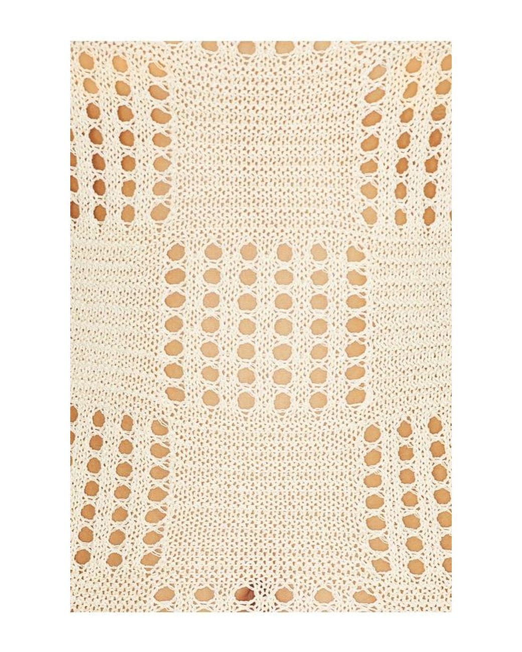 SNDY'S Natural Breanna Crochet Shimmer Maxi Dress