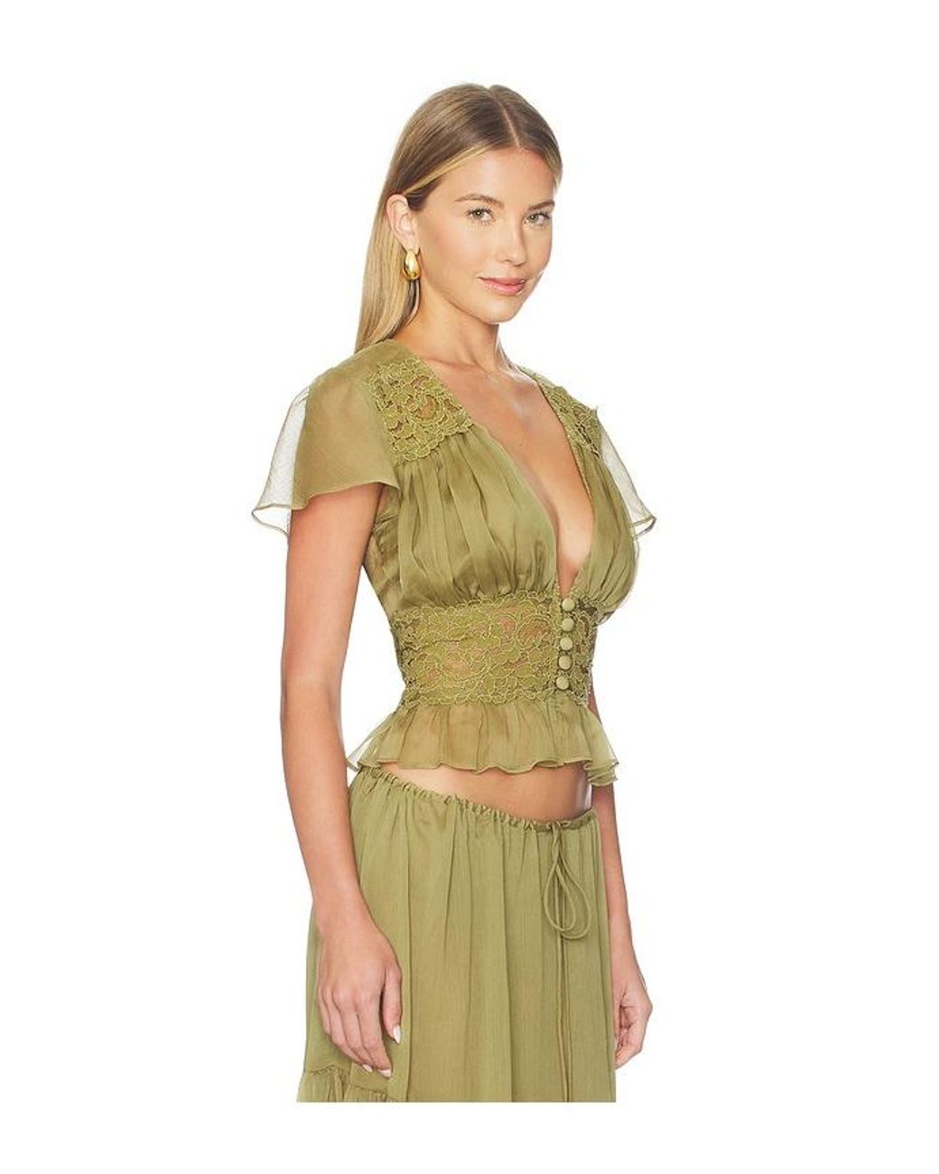 Arcina Ori Green Sabrina Top