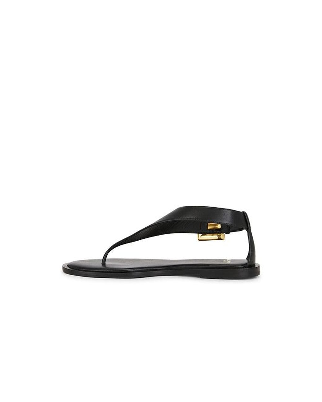Balmain Black Anthem Thong Sandal