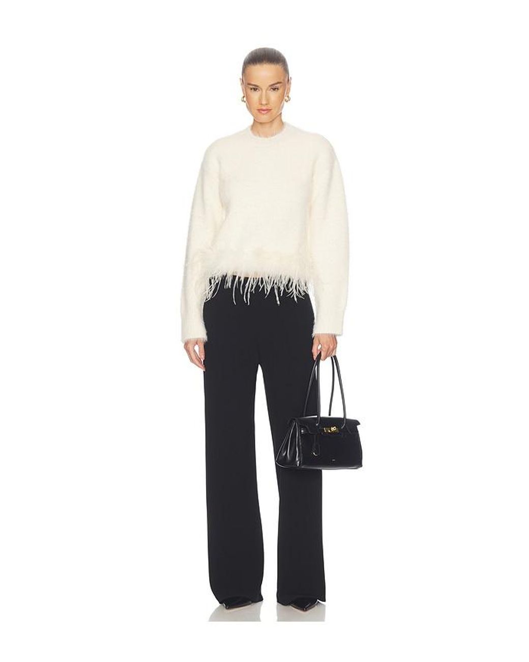 MAJORELLE White Kaelen Feather Sweater