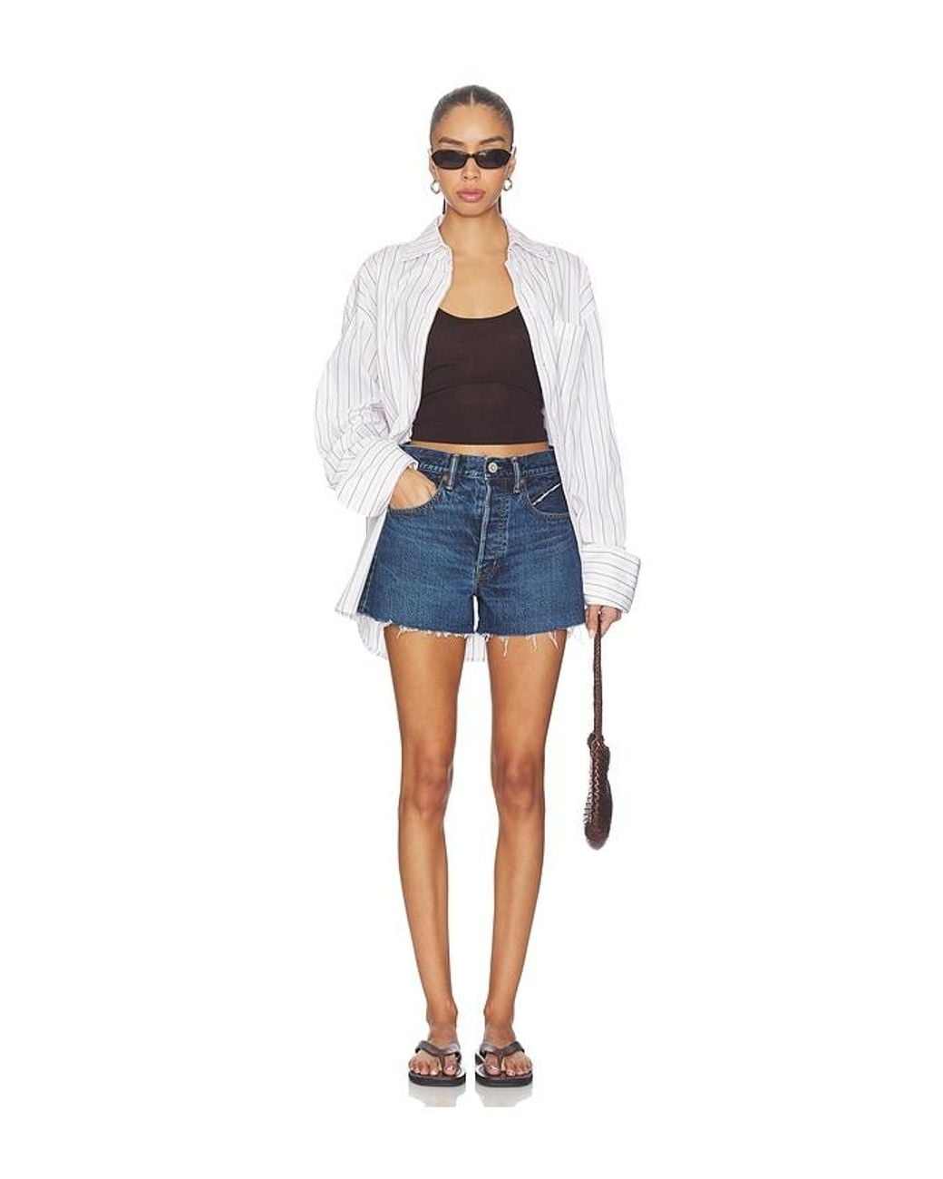 Moussy Blue Southborough Western Shorts