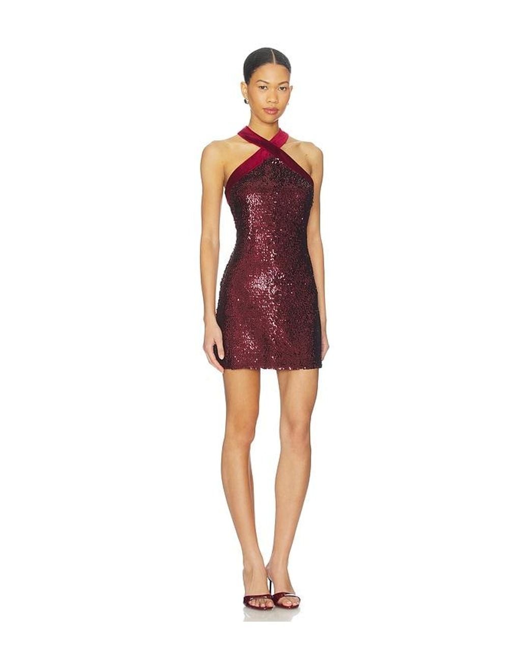 Jonathan Simkhai Red Isla Halter Neck Mini Dress