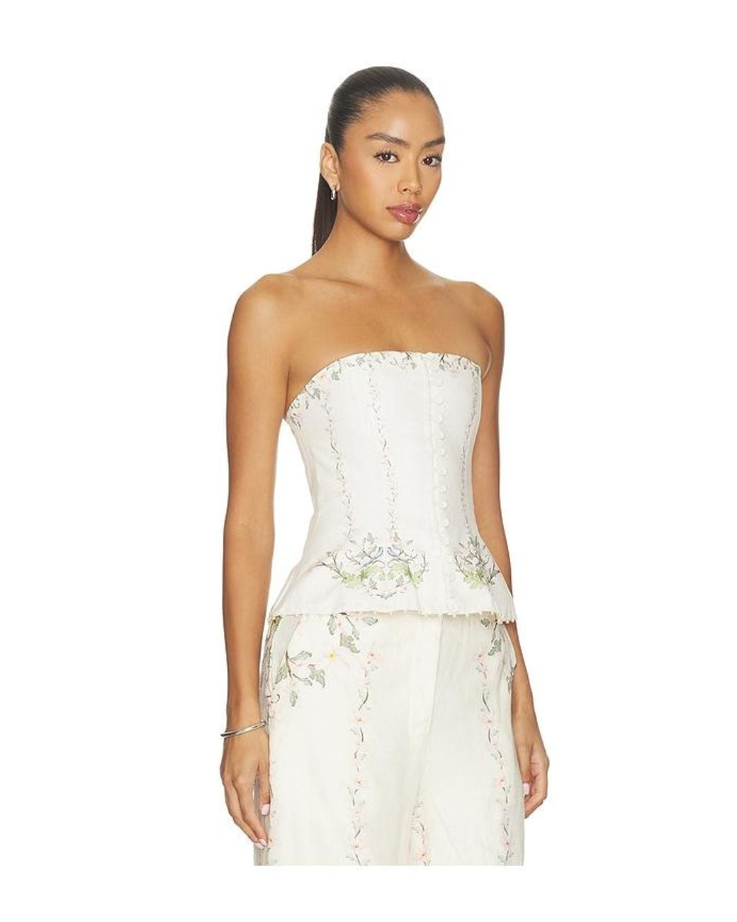 Agua Bendita White Abelia Anhelo Top