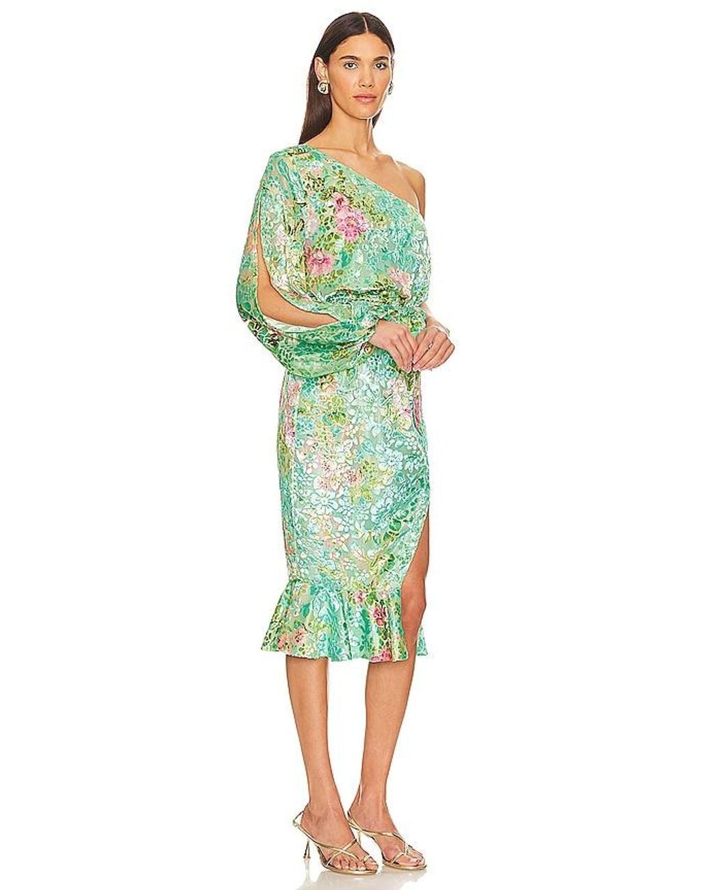 Hemant & Nandita Green X Revolve Veena Midi Dress
