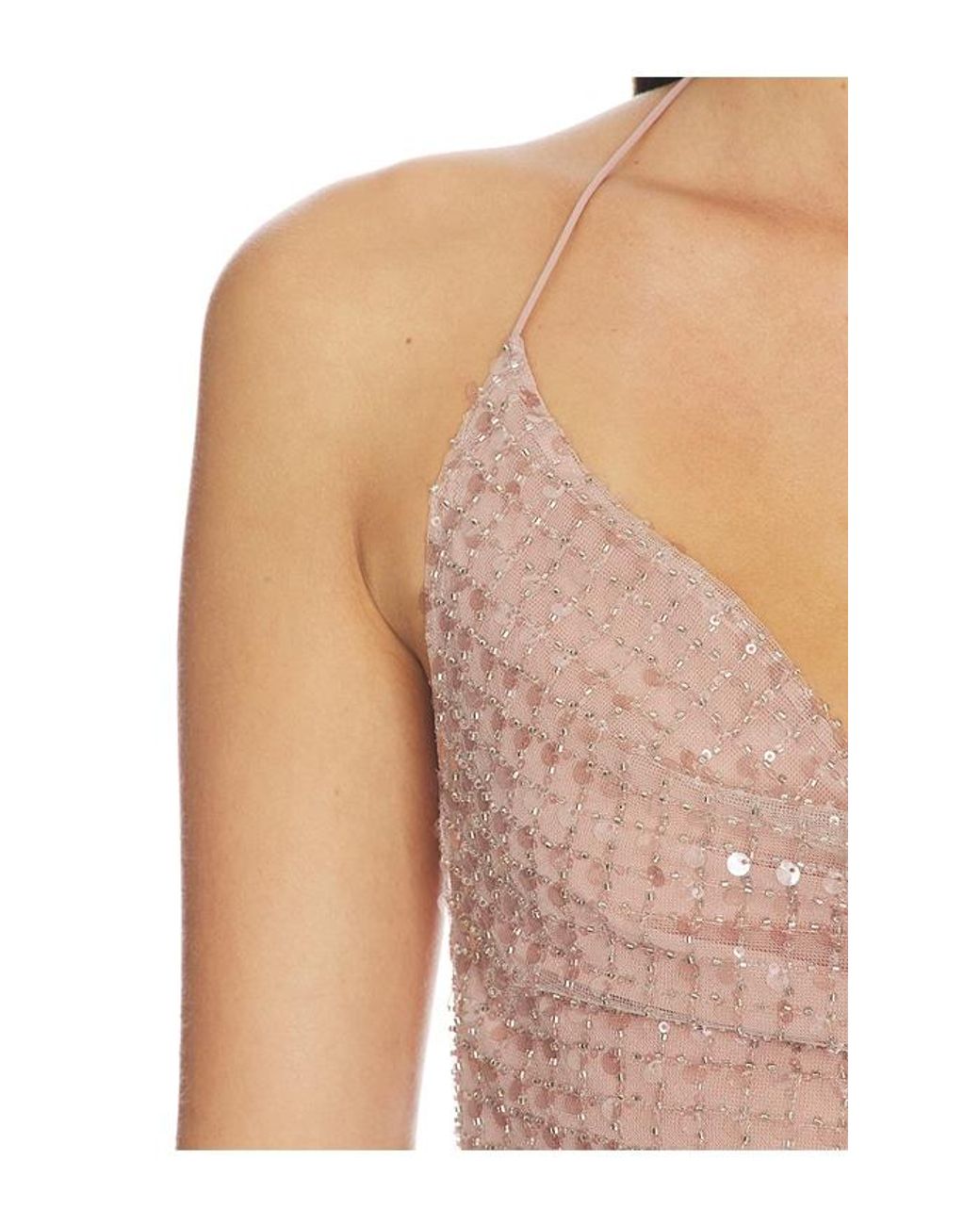 retroféte Pink Bethely Sequin Top