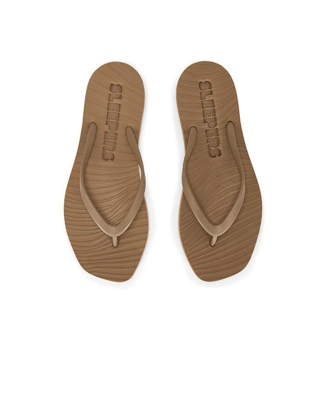 Sleeper Brown Flip Flops Tapered